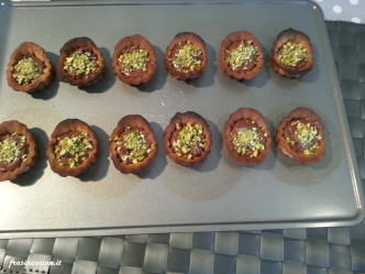 Cestini di frolla nutella e pistacchio