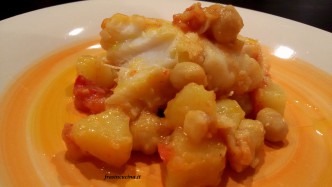 baccalà con ceci e patate
