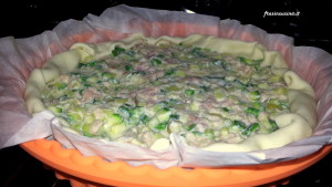 Torta salata zucchine e cotto_preparazione