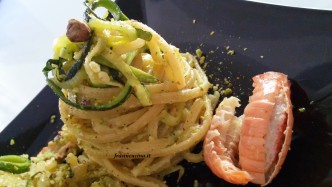 linguine zucchine e scampi