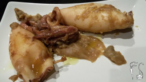 calamari ripieni con crema di fagioli borlotti