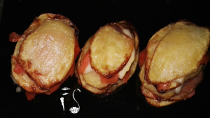 millefoglie di patate con formaggio e salmone