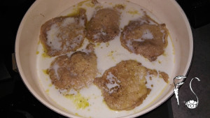 Scaloppine con crema al latte_preparazione