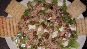 Insalata sgombro e olive taggiasche
