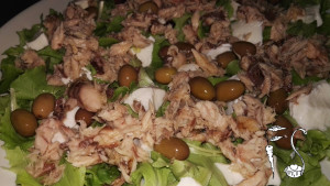 Insalata sgombro e olive taggiasche