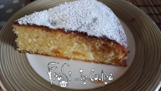 Torta alle pesche senza latte