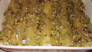 Cannelloni con pesto di pistacchi