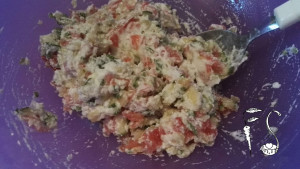 Cannelloni zucchine e salmone con pesto di pistacchi_ripieno