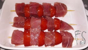 Spiedini di tonno_preparazione