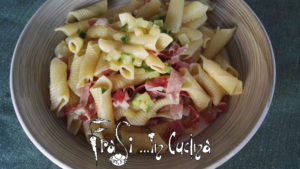 Garganelli speck e zucchine