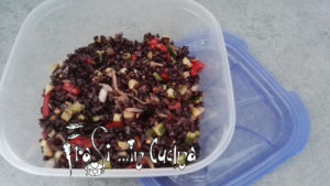 Riso nero zucchine e pomodorini