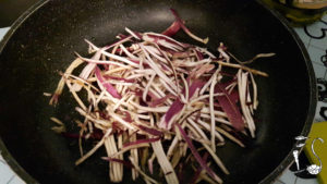 penne con melanzane e sgrombro