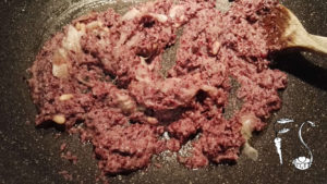 Passatelli con crema di radicchio pinoli e lardo di Arnad_condimento