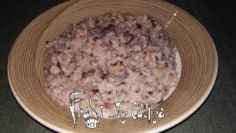 Risotto radicchio pinoli e formaggio di Fossa