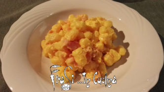 Gnocchi zafferano e prosciutto cotto